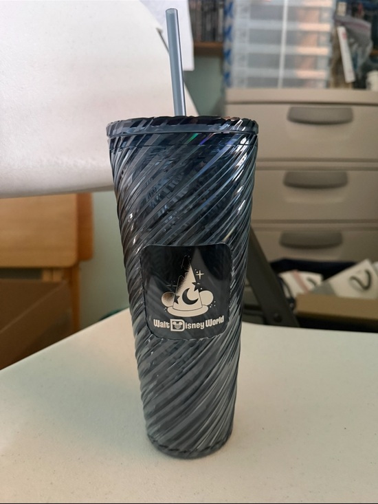 Starbucks Other - Starbucks Sorcerer Mickey Iridescent Black Swirl Tumbler with Straw